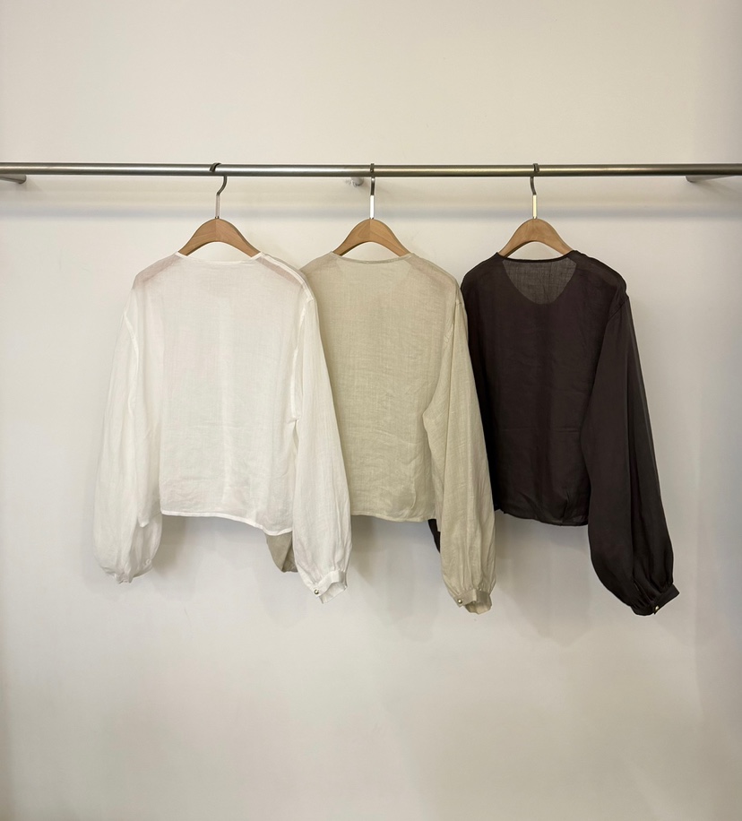 TWENTY FOUR SEVEN24-7東大門實拍韓國女裝新品時尚襯衫蕾絲衫亞麻布TEWNTY FOUR SEVEN24-7襯衫/蕾絲衫