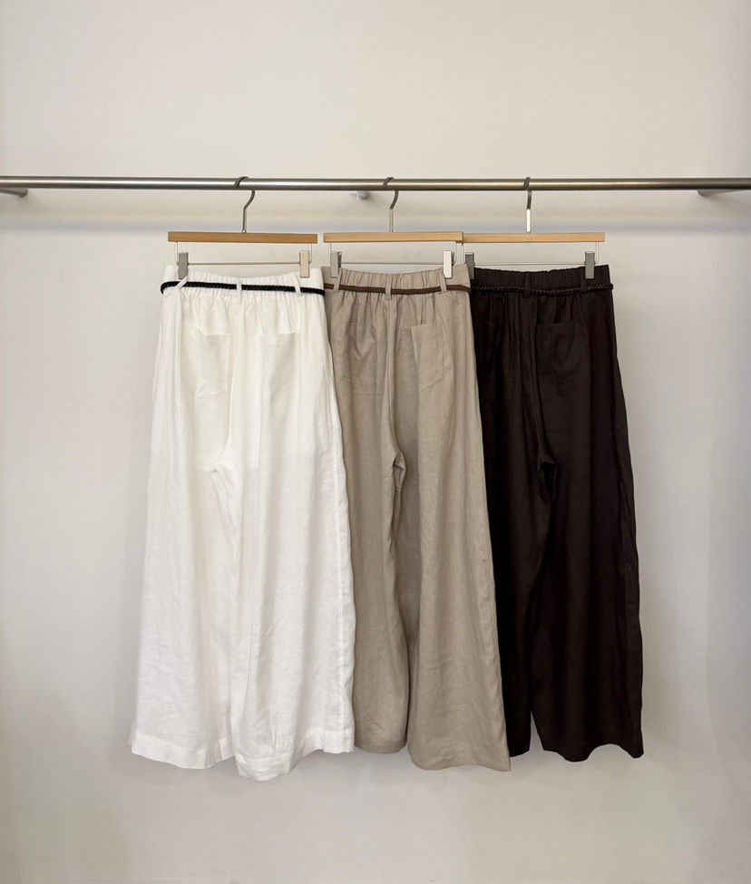 TWENTY FOUR SEVEN24-7韓國直郵實拍女士新品推薦休閑褲含腰帶褶裥TEWNTY FOUR SEVEN24-7休閑褲