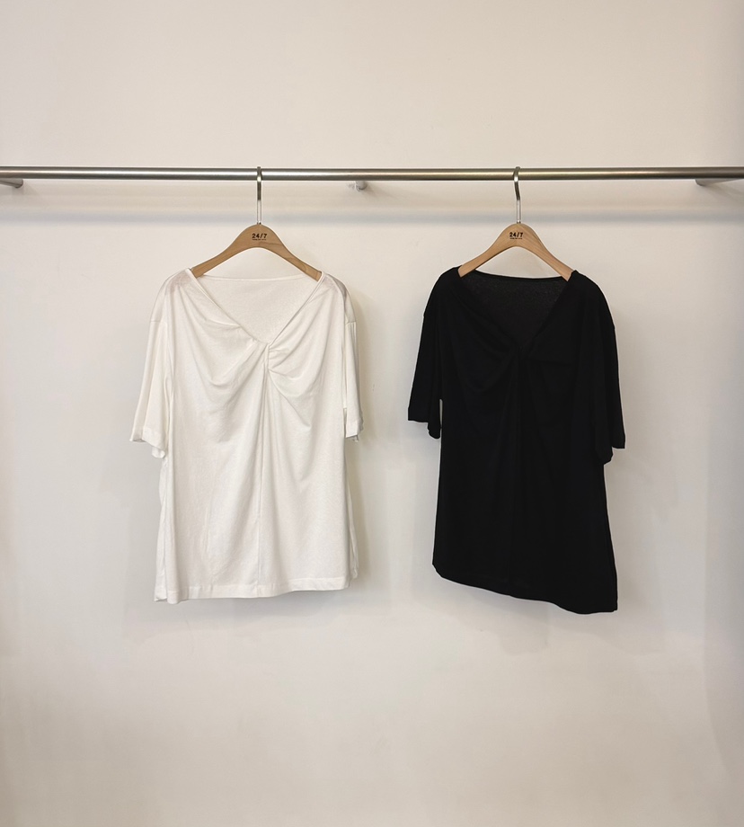 TWENTY FOUR SEVEN24-7韓國東大門直郵女士新品時尚襯衫蕾絲衫褶皺緞帶TEWNTY FOUR SEVEN24-7襯衫/蕾絲衫