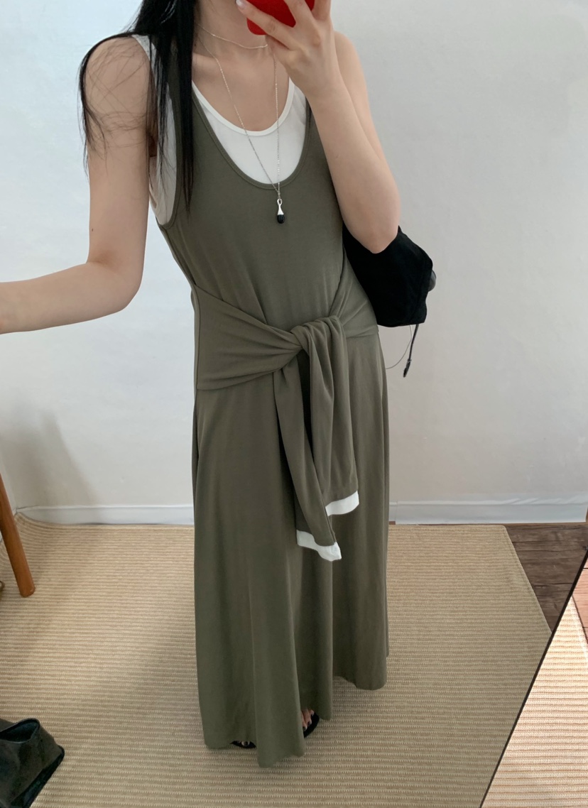 TWENTY FOUR SEVEN24-7韓國直郵實拍女士新品職業連衣裙假兩件TEWNTY FOUR SEVEN24-7連衣裙