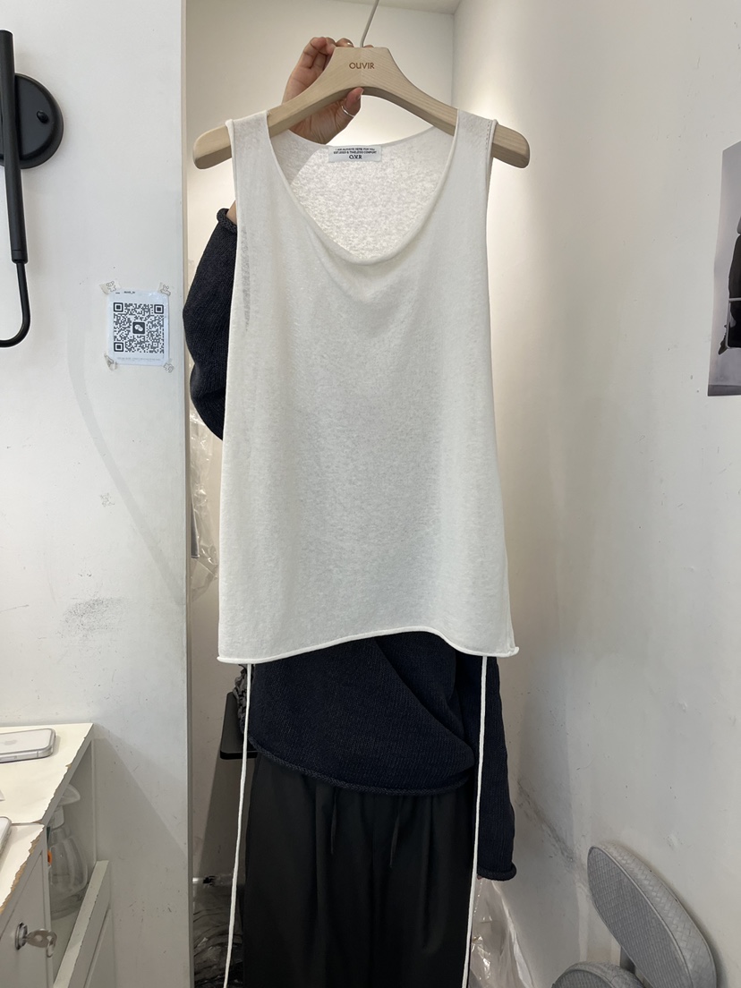 OUVIR韓國直郵女士新款職業26夏季吊帶背心無袖針織衫高領亞麻O.V.R/OUVIR吊帶/背心圖色2