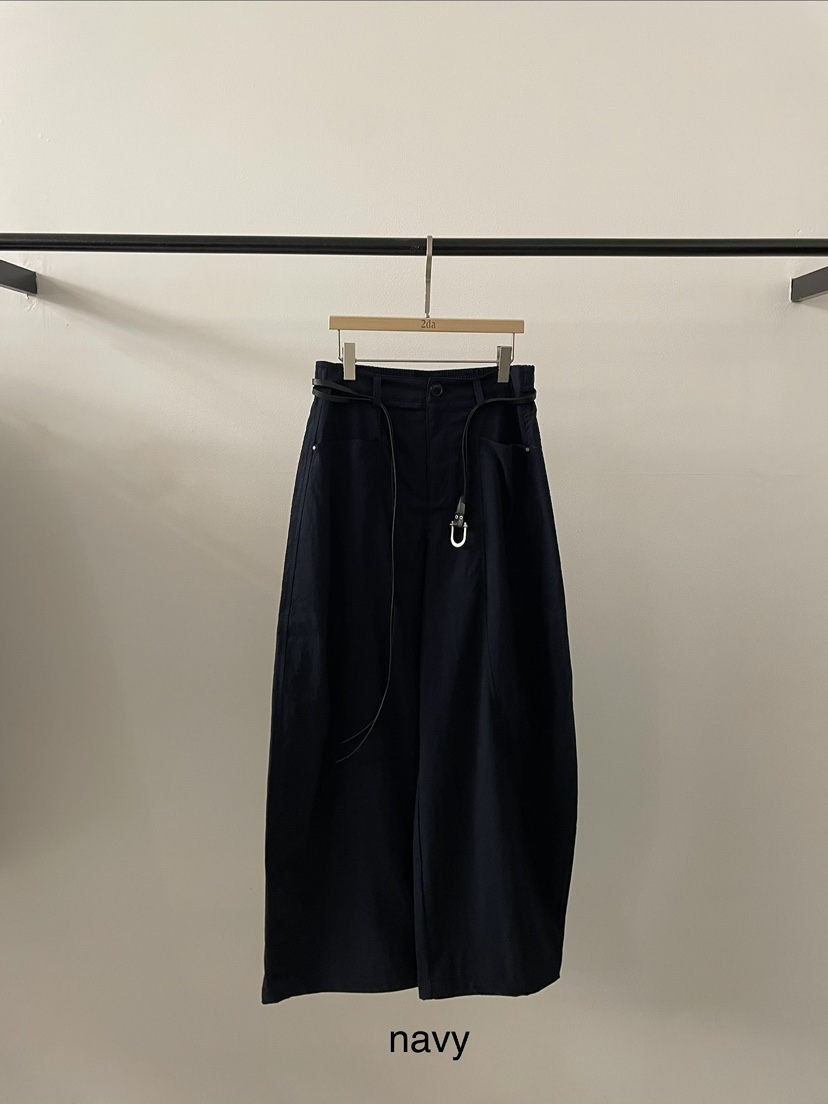 2DA/DARIMI-P韓國直郵女裝新品26春夏時尚休閑褲含腰帶2DA/DARIMI-P休閑褲圖色3深藍色