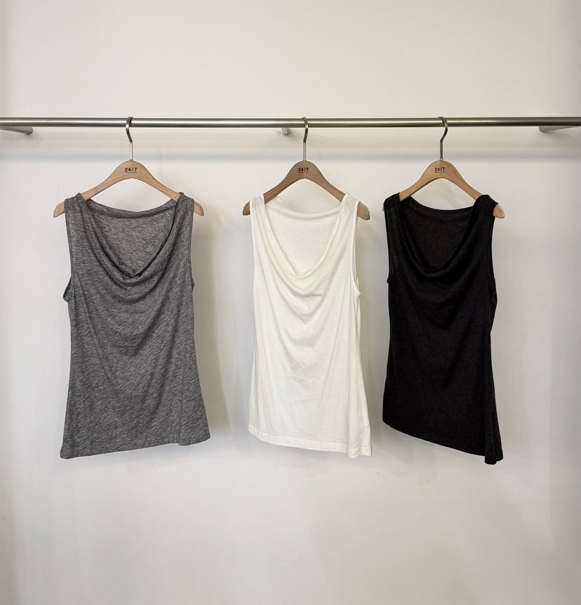 TWENTY FOUR SEVEN24-7東大門實拍韓國女裝新品休閑吊帶背心褶皺TEWNTY FOUR SEVEN24-7吊帶/背心
