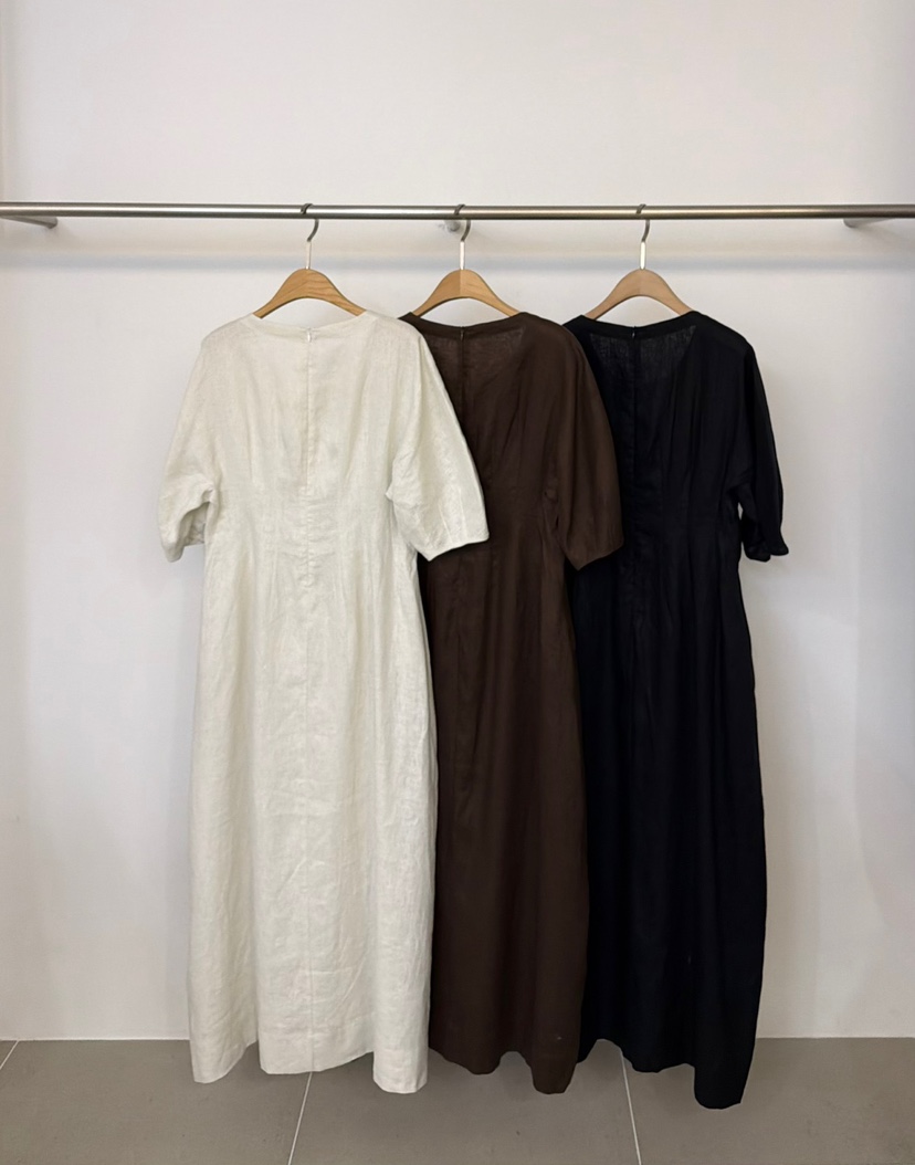 TWENTY FOUR SEVEN24-7韓國直郵實拍女士新品推薦連衣裙亞麻TEWNTY FOUR SEVEN24-7連衣裙
