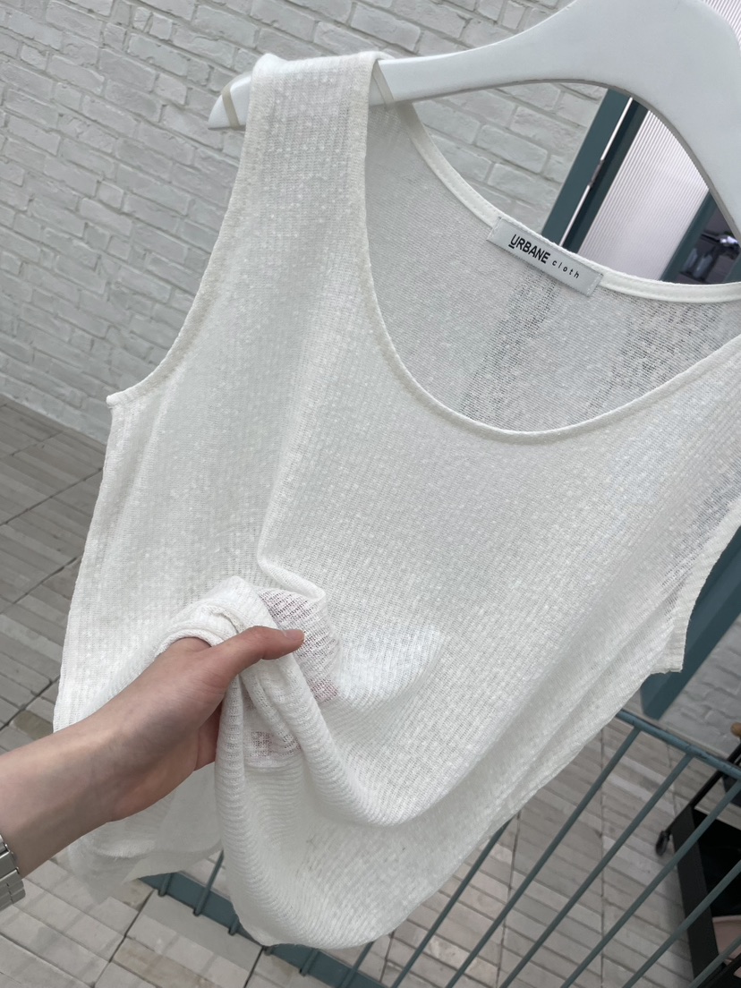 URBANE cloth韓國直郵實拍女裝新款休閑26春夏吊帶背心亞麻URBANE cloth吊帶/背心