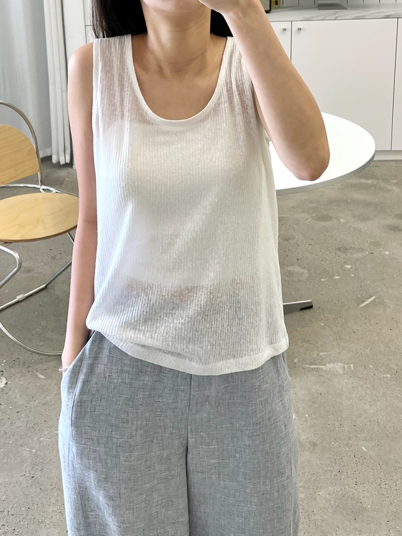 URBANE cloth韓國直郵實拍女裝新款休閑26春夏吊帶背心亞麻URBANE cloth吊帶/背心