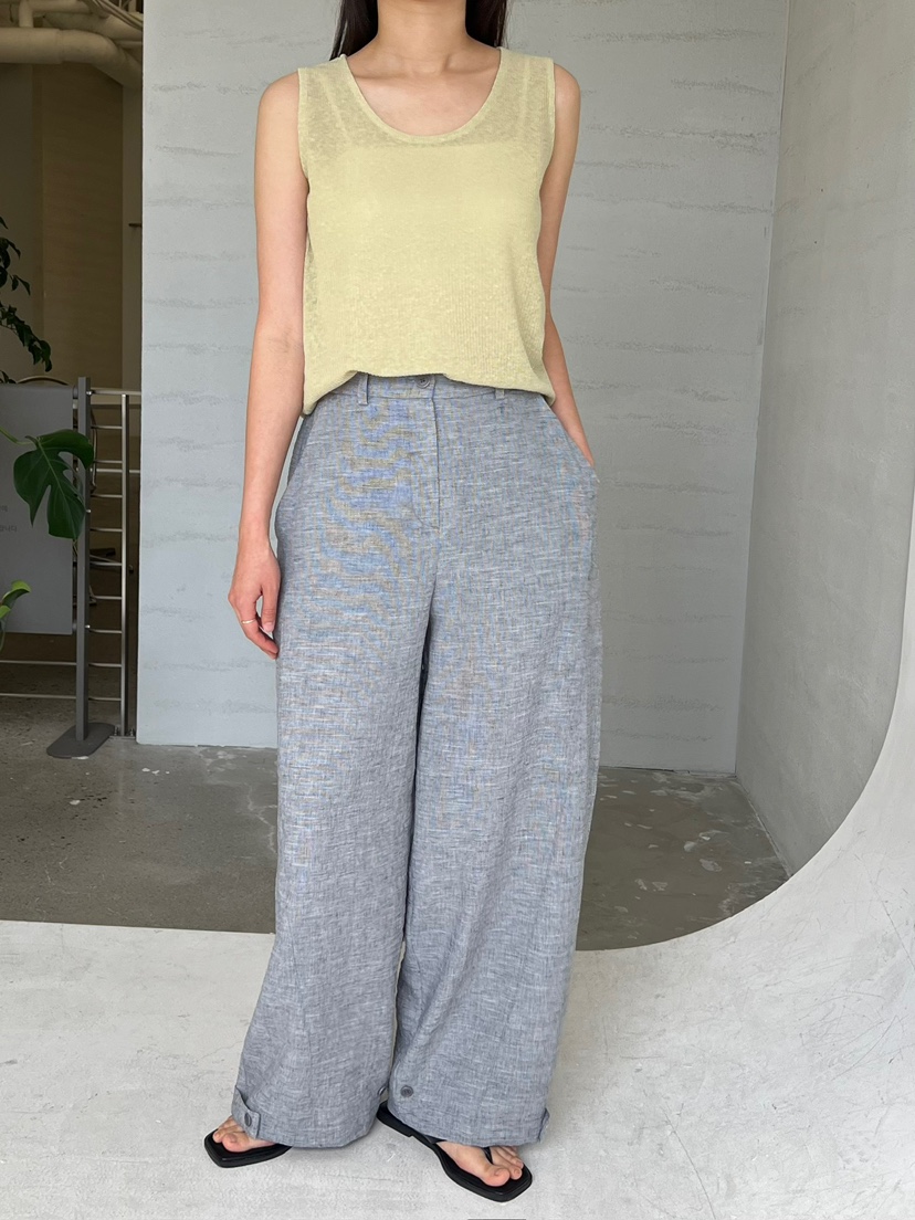 URBANE cloth韓國直郵實拍女裝新款休閑26春夏吊帶背心亞麻URBANE cloth吊帶/背心