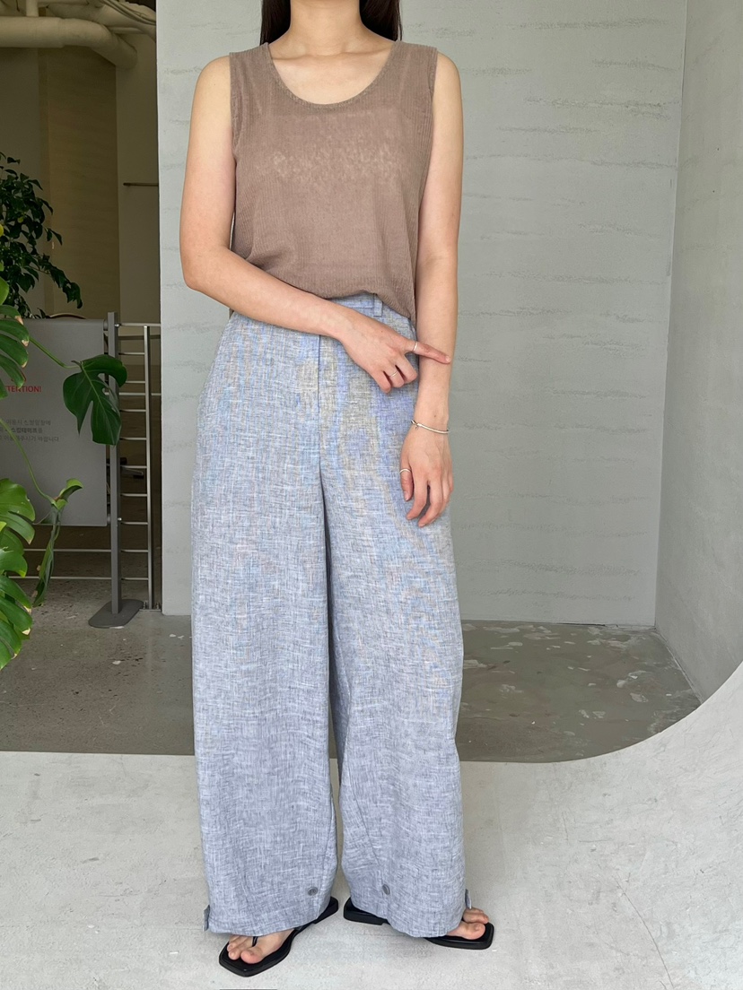 URBANE cloth韓國直郵實拍女裝新款休閑26春夏吊帶背心亞麻URBANE cloth吊帶/背心