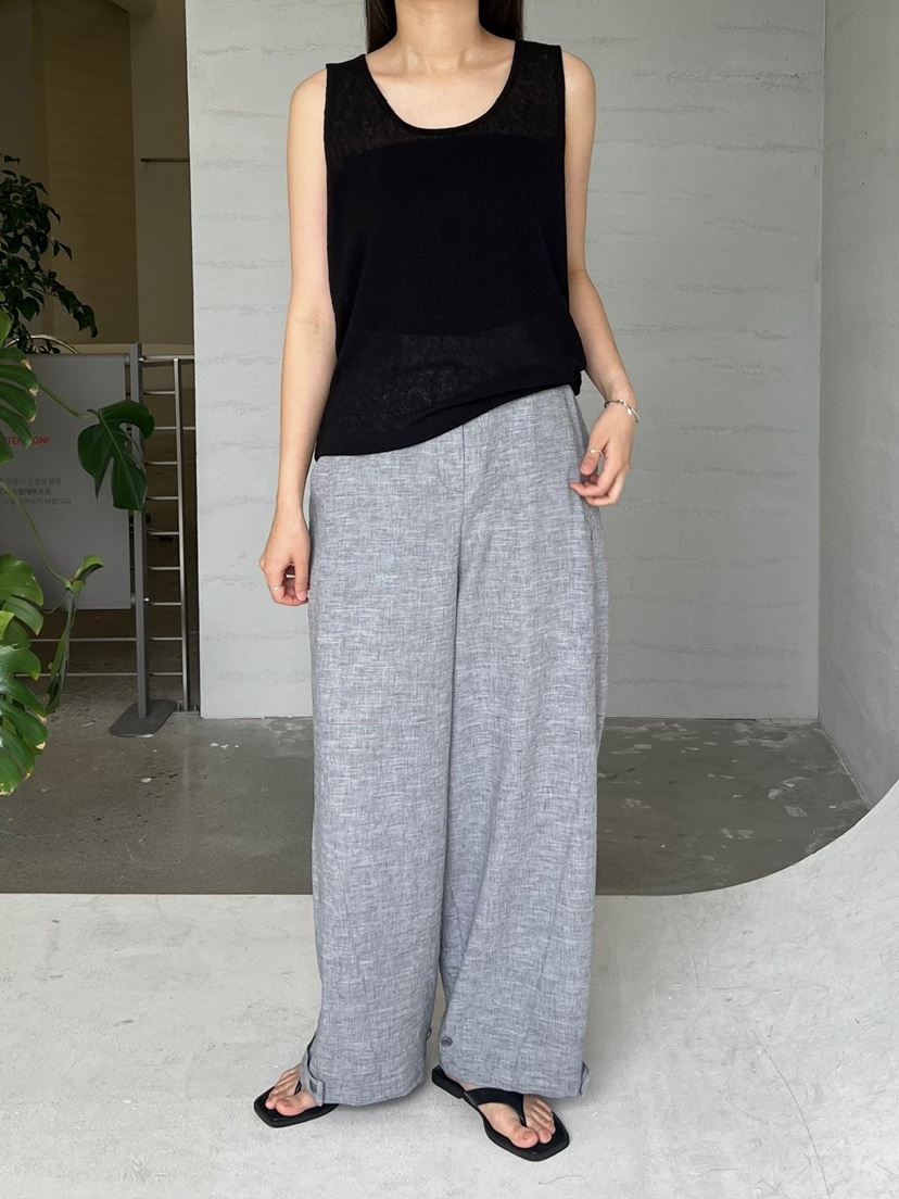 URBANE cloth韓國直郵實拍女裝新款休閑26春夏吊帶背心亞麻URBANE cloth吊帶/背心