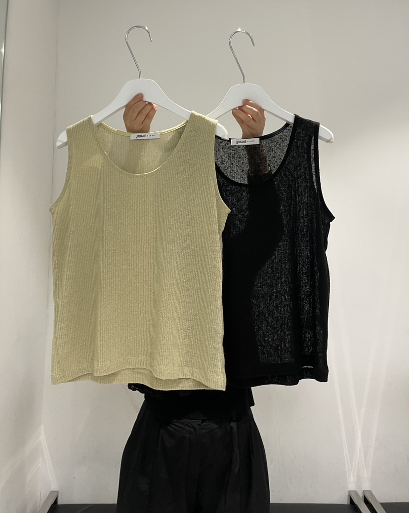URBANE cloth韓國直郵實拍女裝新款休閑26春夏吊帶背心亞麻URBANE cloth吊帶/背心