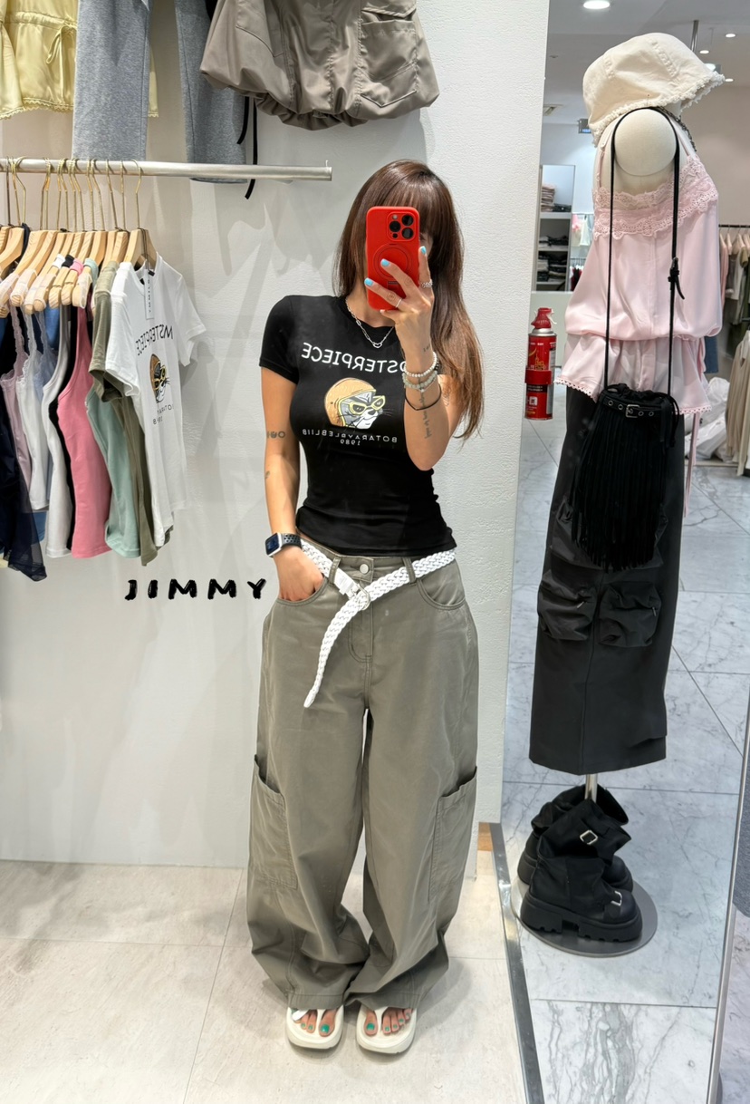 JIMMY韓國東大門直郵女士新款26夏季推薦人氣職業時尚T恤JIMMY/REMAKET恤