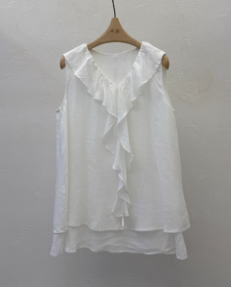AUTUMN BEIGE-Q韓國東大門直郵女士新品休閑吊帶背心天絲褶皺A.b/AUTUMN BEIGE吊帶/背心圖色1