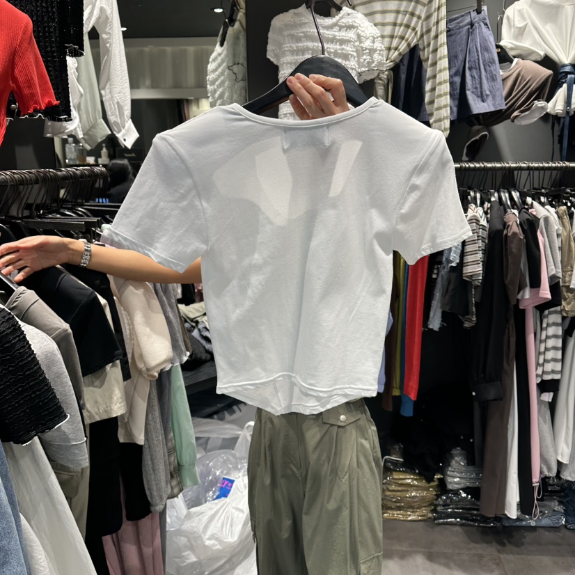 STAR-L韓國直郵實拍女裝新品休閑熱賣推薦職業T恤不含內搭STAR-LT恤