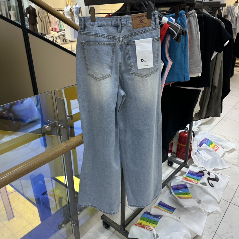 A2/D2韓國代購女士新款26春夏休閑推薦職業人氣牛仔褲破洞A2/D2牛仔褲