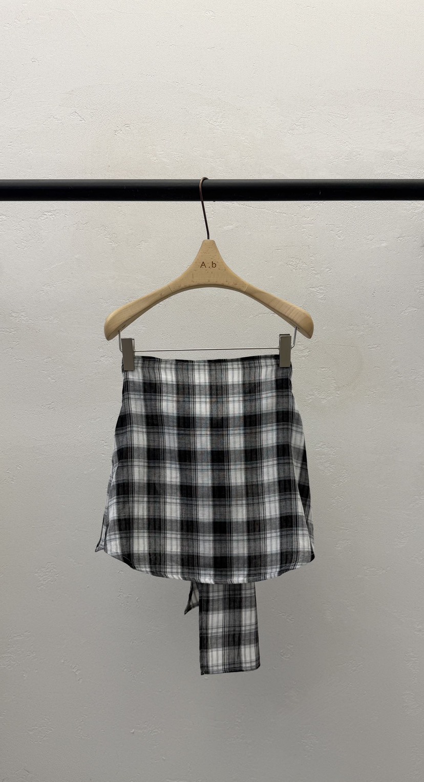 AUTUMN BEIGE-Q韓國東大門代購女士新款推薦吊帶背心格子A.b/AUTUMN BEIGE吊帶/背心