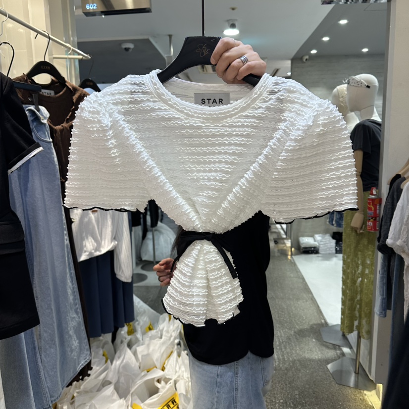 STAR-L韓國直郵女士新款人氣26夏季26春夏推薦襯衫蕾絲衫STAR-L襯衫/蕾絲衫圖色1
