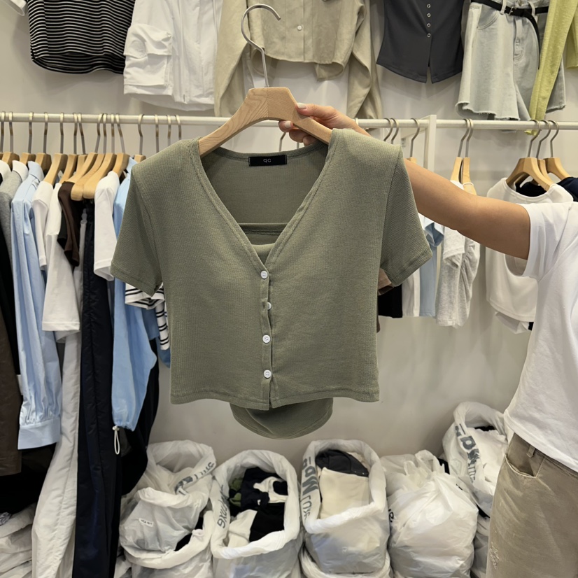 Q C韓國直郵實拍女裝新品26夏季人氣推薦套裝羊毛套裝開襟Republlc of qc套裝圖色2