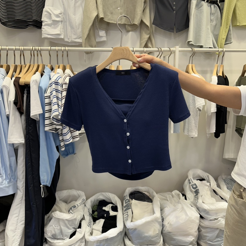 Q C韓國直郵實拍女裝新品26夏季人氣推薦套裝羊毛套裝開襟Republlc of qc套裝圖色3