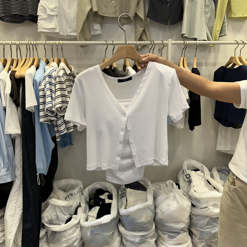 Q C韓國直郵實拍女裝新品26夏季人氣推薦套裝羊毛套裝開襟Republlc of qc套裝圖色5