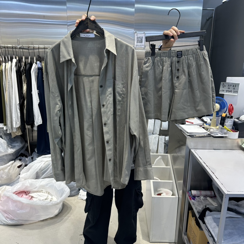 A2/D2韓國東大門直郵女裝新品26夏季休閑時尚套裝套裝亞麻A2/D2套裝圖色1
