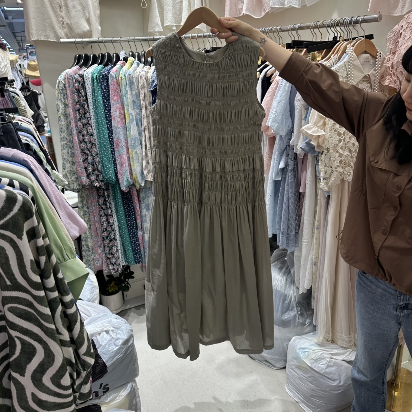 BIKINI韓國代購女裝新品職業休閑熱賣時尚人氣連衣裙亞麻布BIKINI連衣裙圖色2