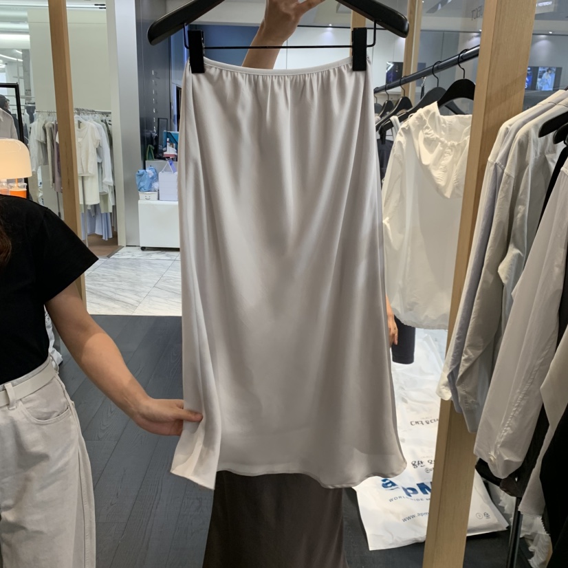 OBJECT韓國直郵女士新品時尚休閑26春夏推薦熱賣長裙緞帶SOBJECT長裙圖色1