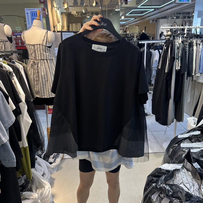 空韓國直郵實拍女裝新品26春夏26夏季人氣職業時尚推薦T恤BAKHAT恤圖色2