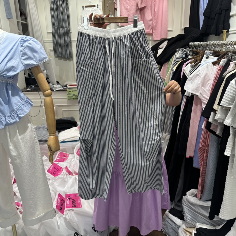 J.RITZY韓國代購女士新款熱賣推薦人氣時尚休閑休閑褲撞色J.RITZY休閑褲圖色1
