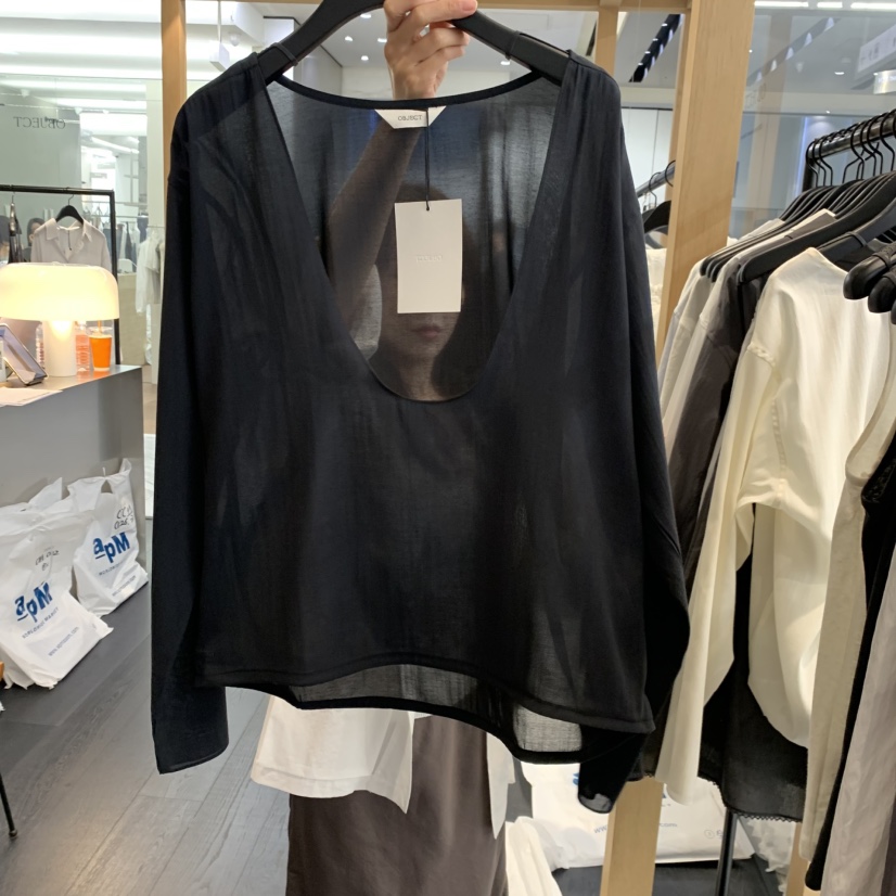 OBJECT韓國東大門直郵女裝新品推薦休閑26春夏襯衫蕾絲衫LOBJECT襯衫/蕾絲衫圖色2