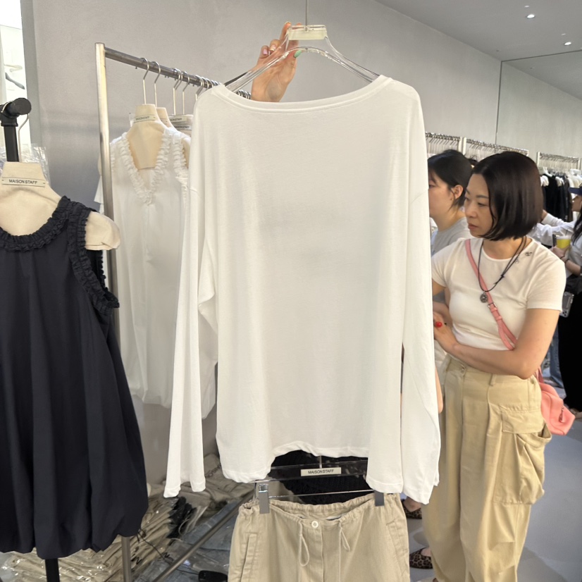 DOUBLE STANDARD/LE SMOKING/MAISONSTAFF韓國直郵女裝新品熱賣長袖T恤MAISONSTAFF長袖T恤