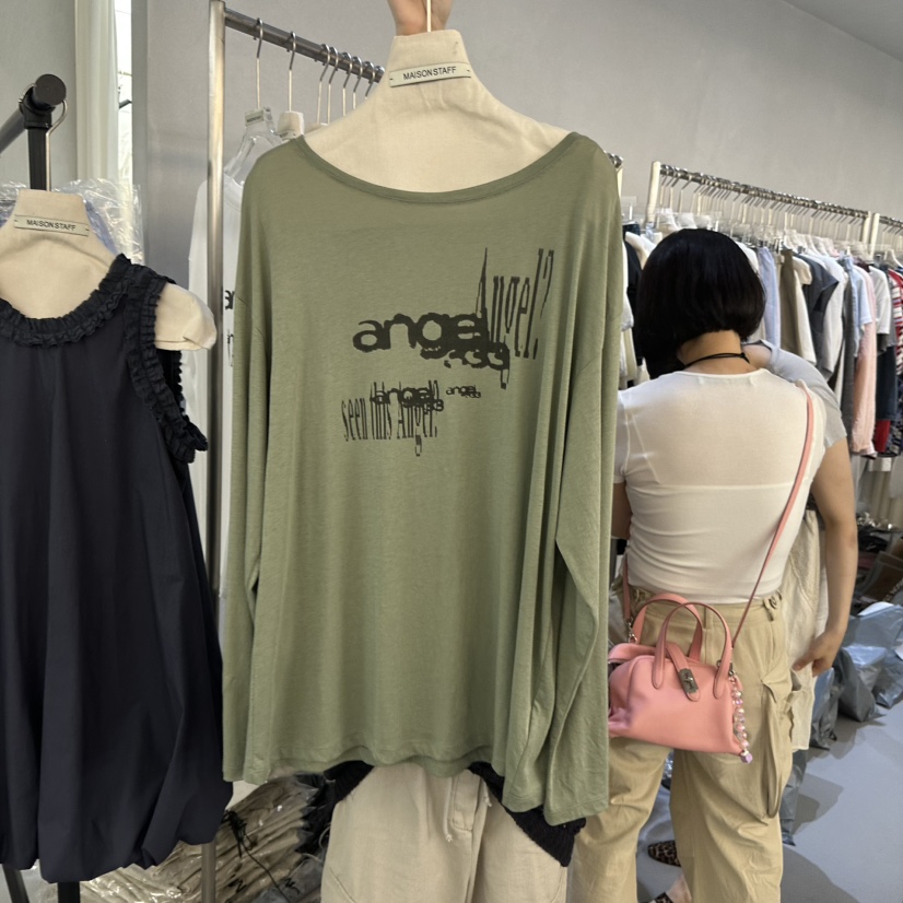 DOUBLE STANDARD/LE SMOKING/MAISONSTAFF韓國直郵女裝新品熱賣長袖T恤MAISONSTAFF長袖T恤圖色2