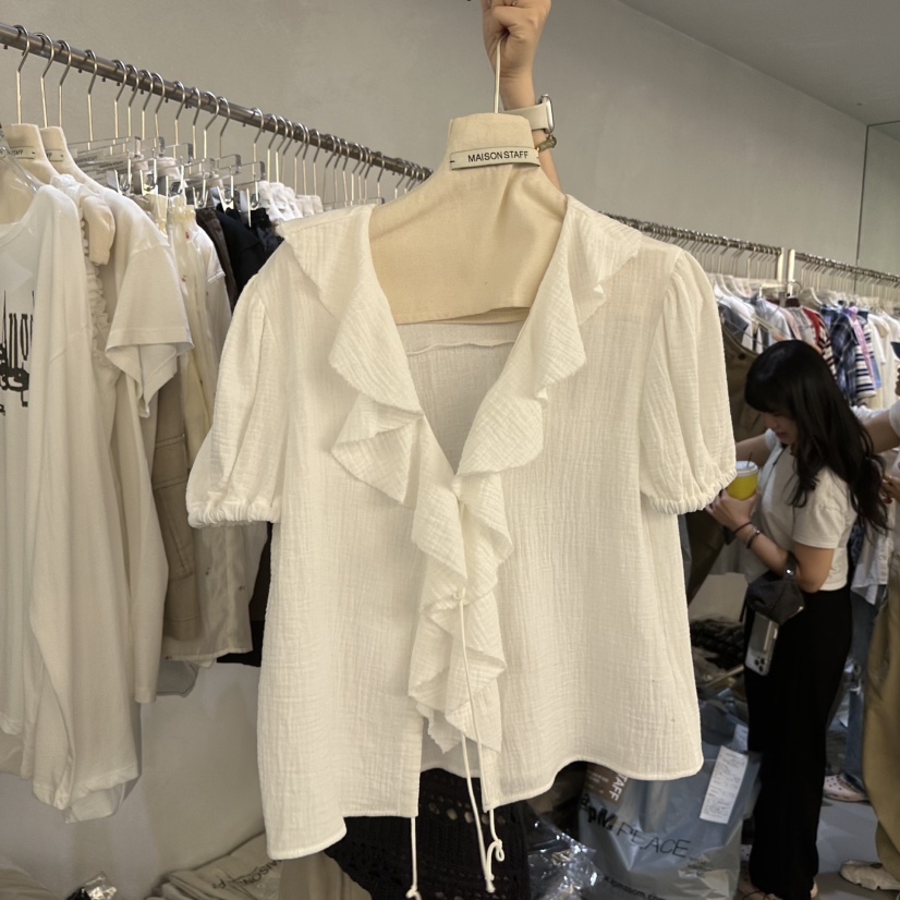 DOUBLE STANDARD/LE SMOKING/MAISONSTAFF韓國直郵女士新品人氣襯衫蕾絲衫MAISONSTAFF襯衫/蕾絲衫圖色1