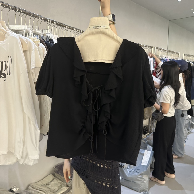DOUBLE STANDARD/LE SMOKING/MAISONSTAFF韓國直郵女士新品人氣襯衫蕾絲衫MAISONSTAFF襯衫/蕾絲衫圖色2