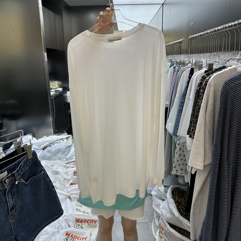 MADCITY/SAGAFURS韓國代購女裝新品26夏季推薦職業長袖T恤MADCITY/SAGAFURS長袖T恤