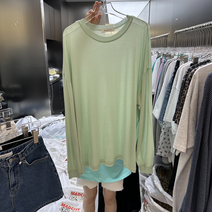 MADCITY/SAGAFURS韓國代購女裝新品26夏季推薦職業長袖T恤MADCITY/SAGAFURS長袖T恤圖色2