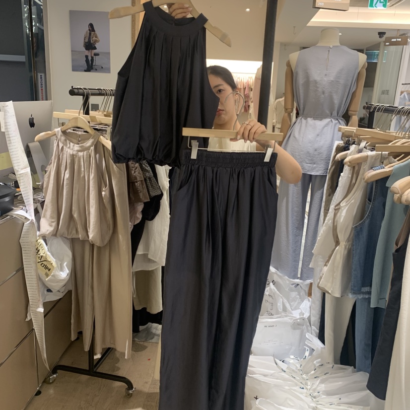 W AND J韓國直郵實拍女裝新品職業26夏季26春夏熱賣套裝W AND J套裝圖色2