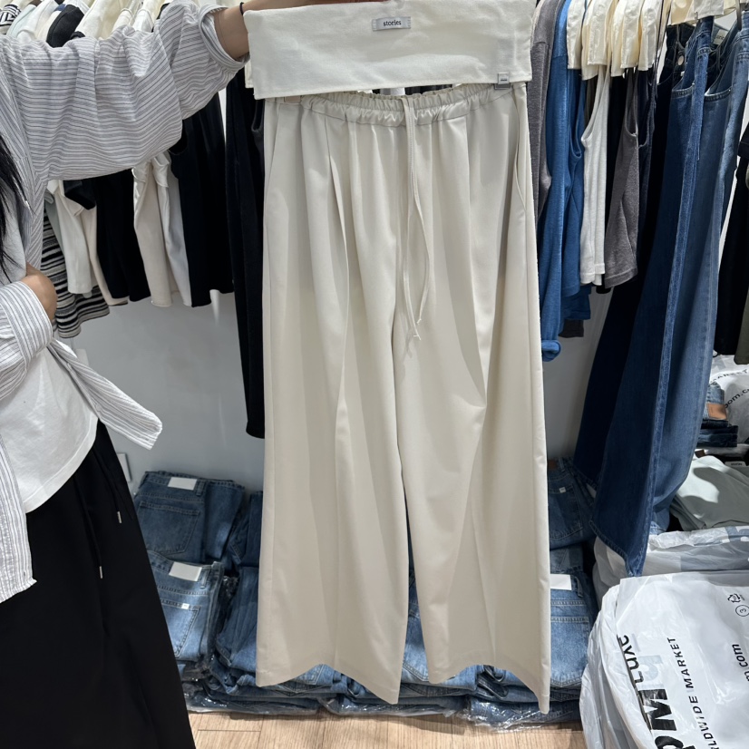 STORIES韓國東大門直郵女裝新品推薦熱賣26夏季時尚休閑褲STORIES休閑褲圖色1