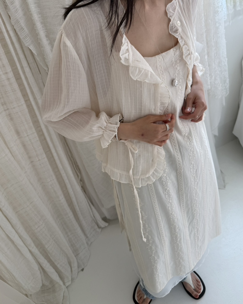 HOWDY/FACT THE NERD韓國東大門直郵女士新款26春夏襯衫蕾絲衫HOWDY/FACT THE NERD襯衫/蕾絲衫