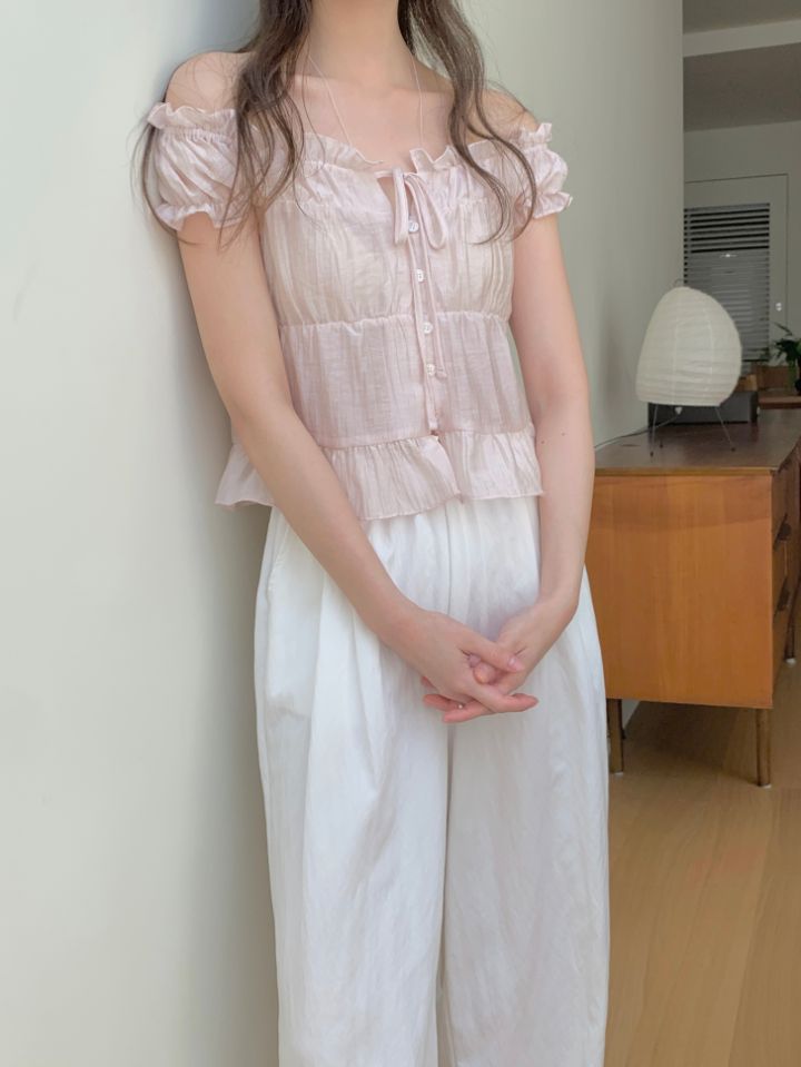 CRONG韓國東大門代購女裝新款熱賣休閑職業時尚襯衫蕾絲衫CRONG襯衫/蕾絲衫