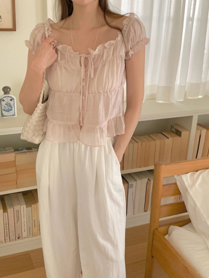 CRONG韓國東大門代購女裝新款熱賣休閑職業時尚襯衫蕾絲衫CRONG襯衫/蕾絲衫
