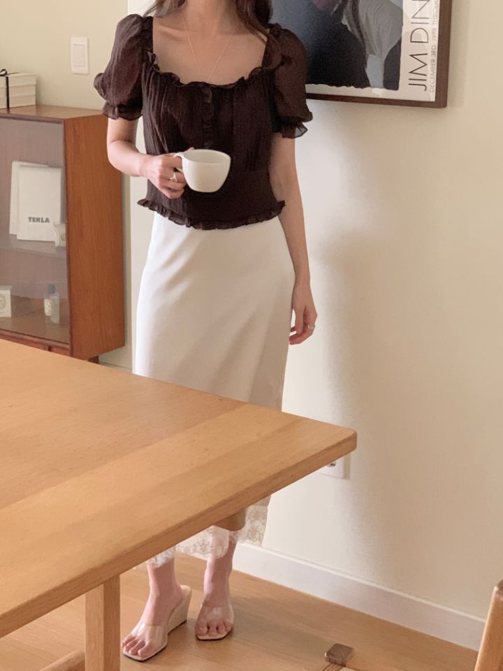 CRONG韓國東大門直郵女裝新款時尚人氣26夏季推薦襯衫蕾絲衫CRONG襯衫/蕾絲衫