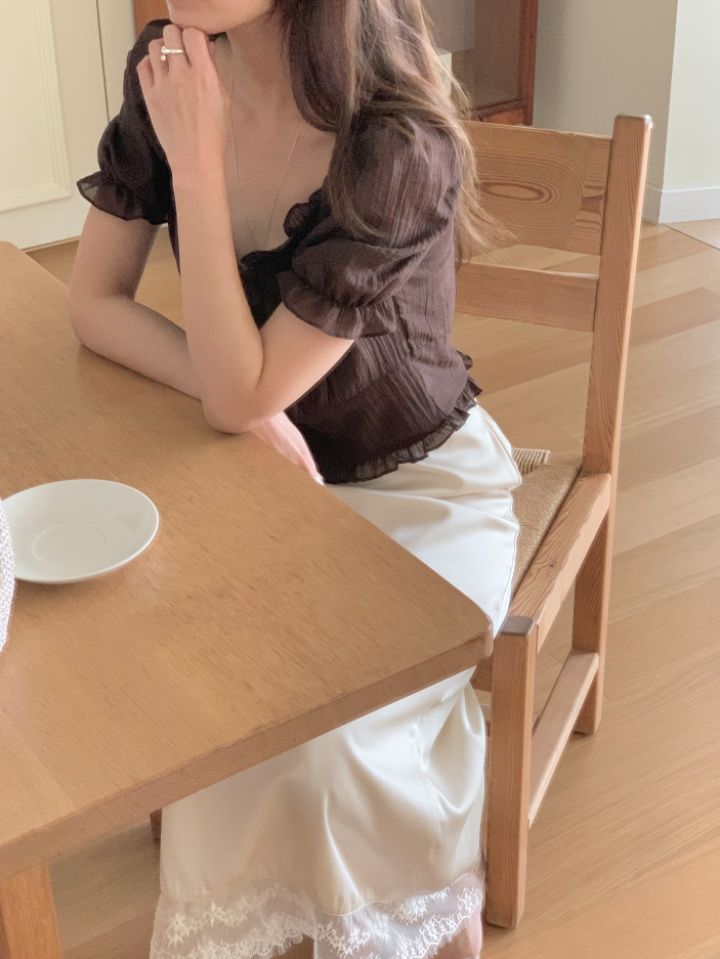 CRONG韓國東大門直郵女裝新款時尚人氣26夏季推薦襯衫蕾絲衫CRONG襯衫/蕾絲衫