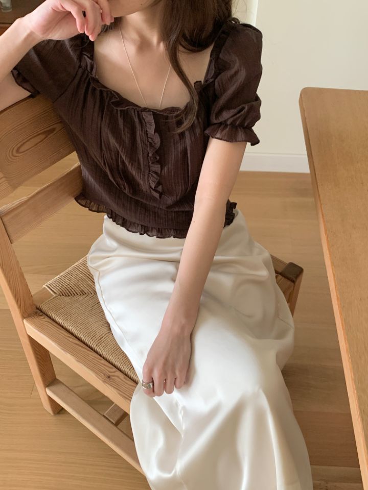 CRONG韓國東大門直郵女裝新款時尚人氣26夏季推薦襯衫蕾絲衫CRONG襯衫/蕾絲衫