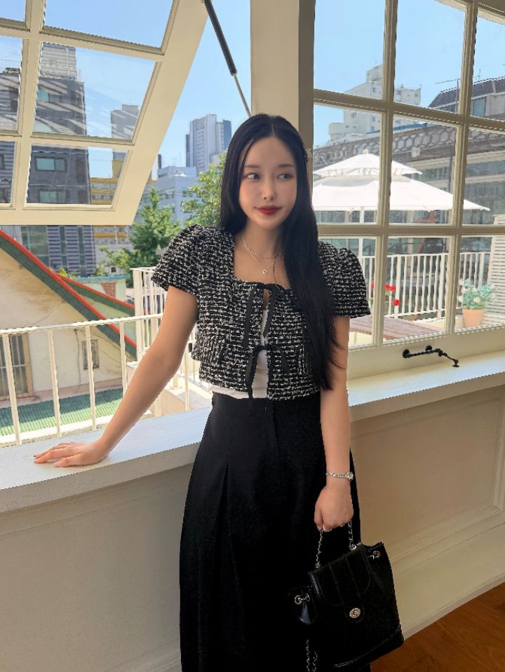 mars韓國東大門代購女裝新品人氣熱賣時尚休閑夾克粗花呢mars夾克