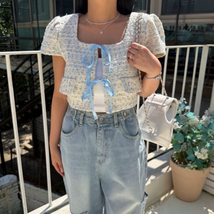 mars韓國東大門代購女裝新品人氣熱賣時尚休閑夾克粗花呢mars夾克