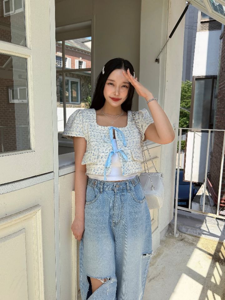 mars韓國東大門代購女裝新品人氣熱賣時尚休閑夾克粗花呢mars夾克