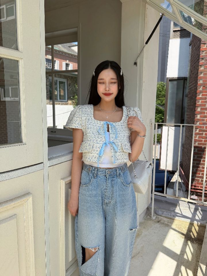 mars韓國東大門代購女裝新品人氣熱賣時尚休閑夾克粗花呢mars夾克