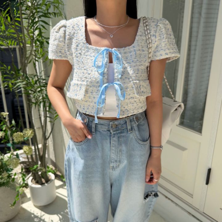 mars韓國東大門代購女裝新品人氣熱賣時尚休閑夾克粗花呢mars夾克圖色2