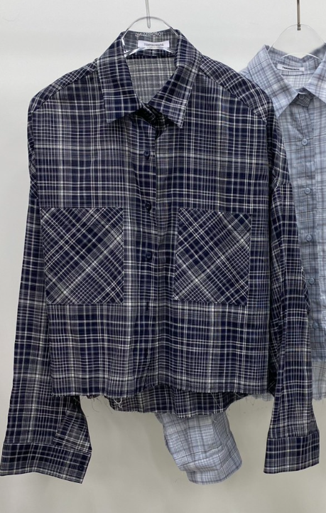 TOPDRESSING東大門實拍韓國女裝新品26春夏襯衫蕾絲衫格子TOPDRESSING襯衫/蕾絲衫圖色1