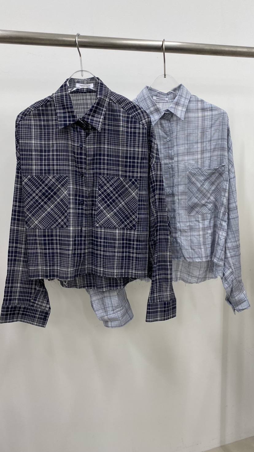 TOPDRESSING東大門實拍韓國女裝新品26春夏襯衫蕾絲衫格子TOPDRESSING襯衫/蕾絲衫圖色2左二色
